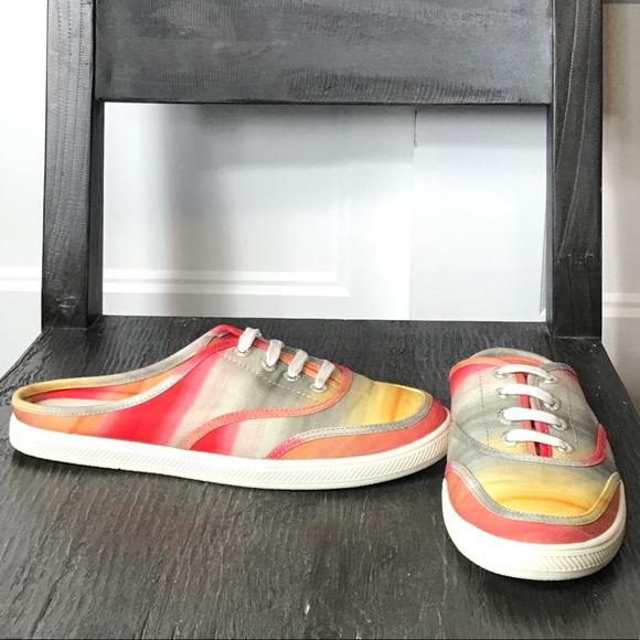 Vince Camuto Celiste Canvas Slip On Mules EUC - Picture 5 of 10